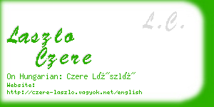 laszlo czere business card